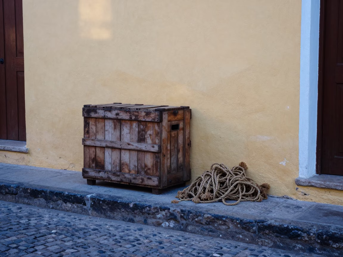 Street Scene in Cartagena at Early Morning Light in in Cartagena, Colombia