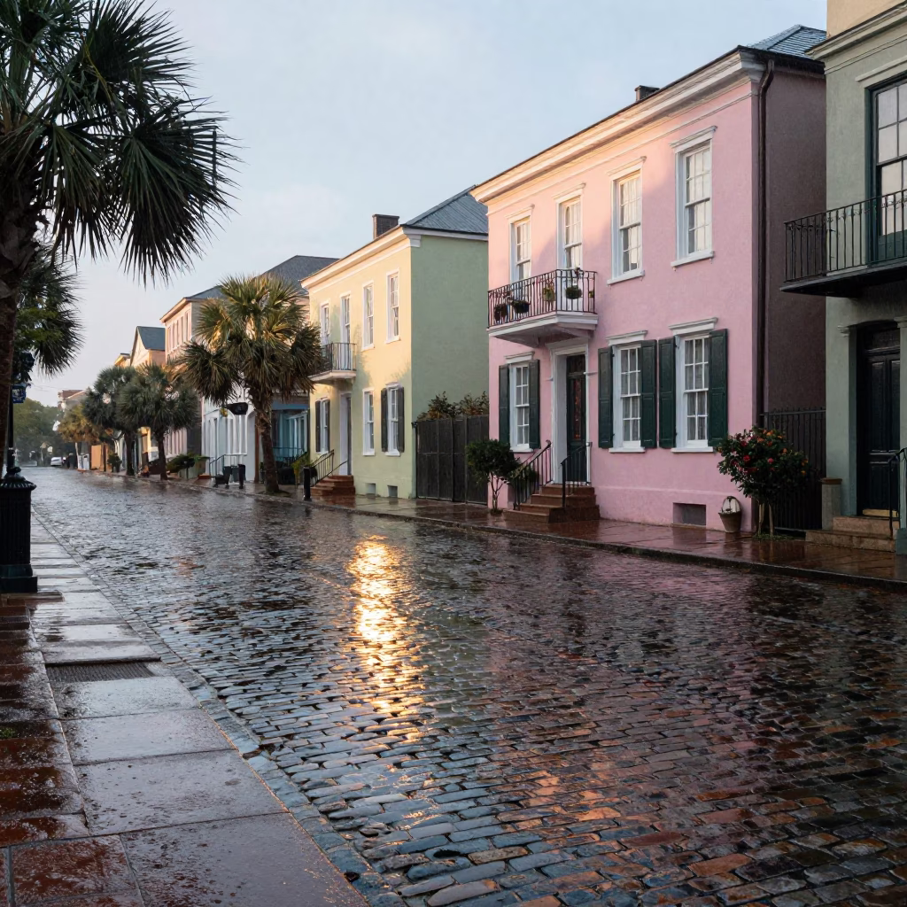 Street Scene in Charleston in in Charleston, South Carolina, United States