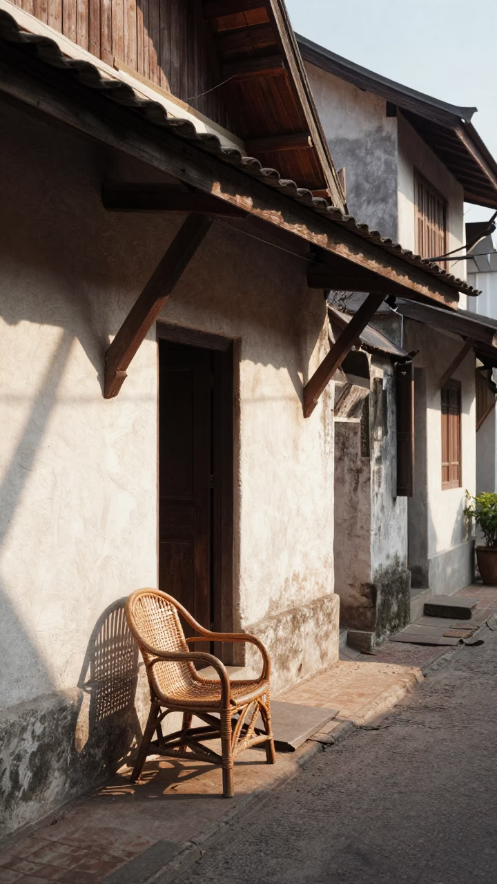 Street Scene in Chiang Mai at Late Morning Light in in Chiang Mai, Thailand