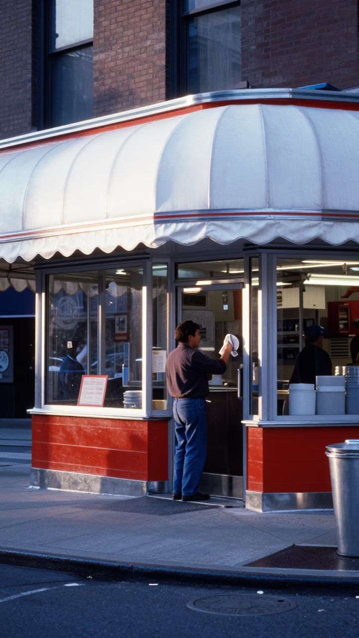 Street Scene in Chicago at Early Morning Light in in Chicago, Illinois, United States