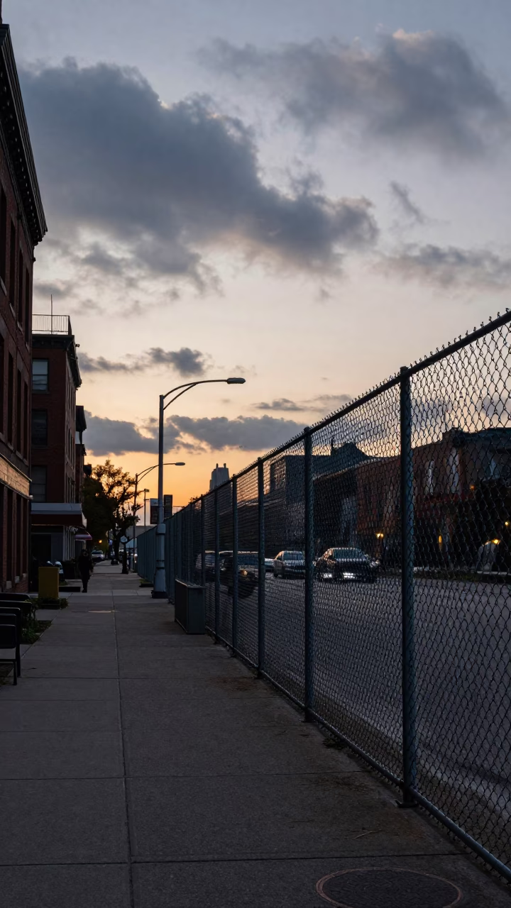 Street Scene in Chicago at First Light Of Dawn in in Chicago, Illinois, United States