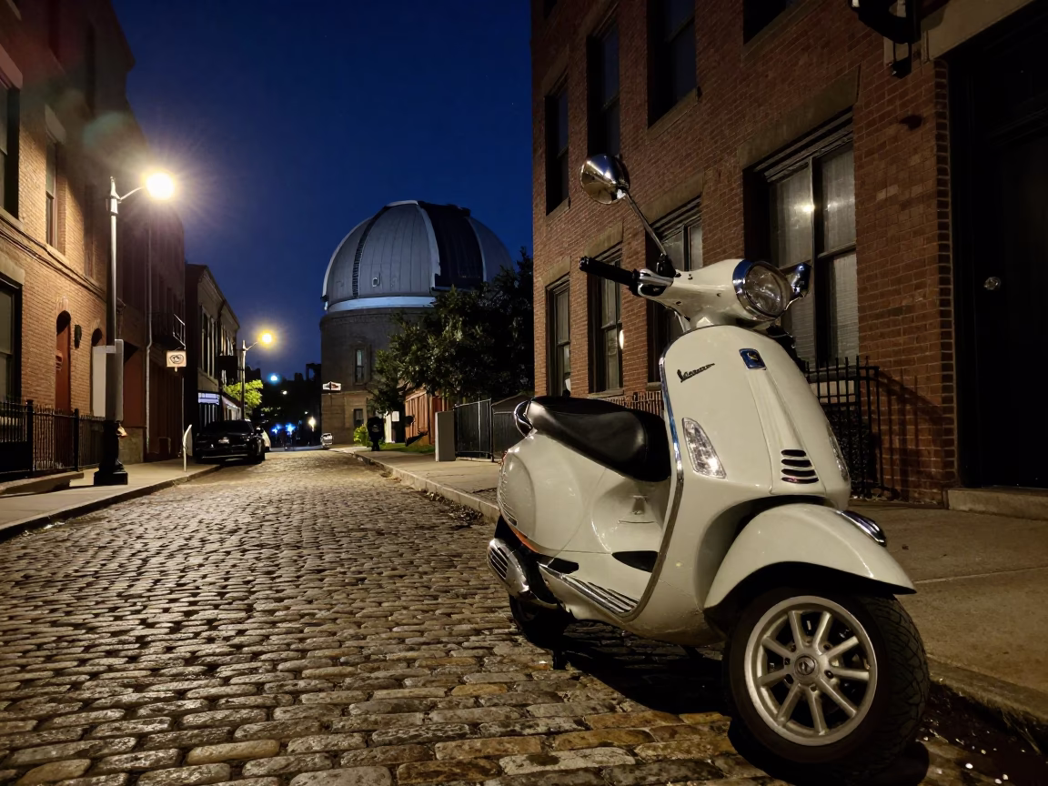 Street Scene in Chicago at Midnight Light in in Chicago, Illinois, United States