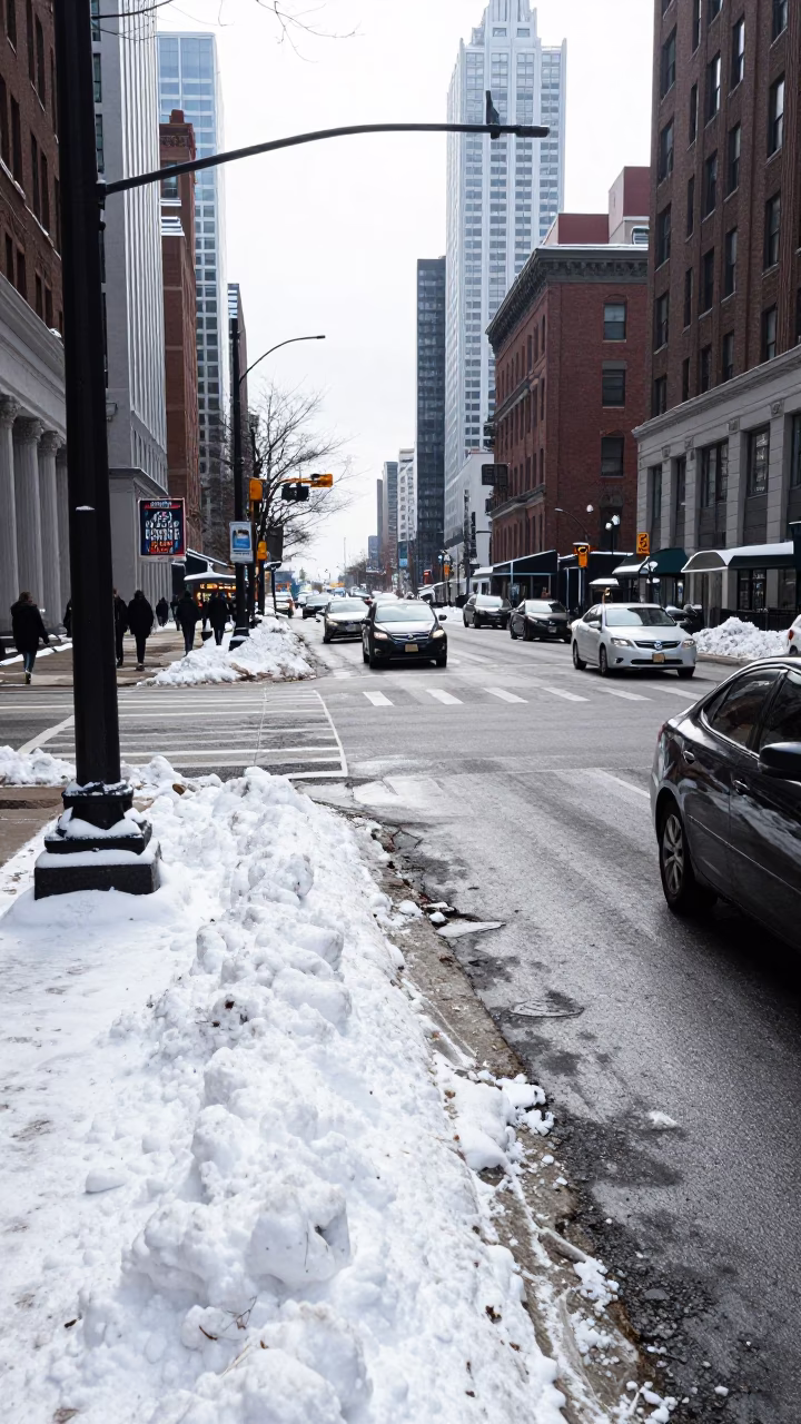 Street Scene in Chicago at Noon Light in in Chicago, Illinois, United States