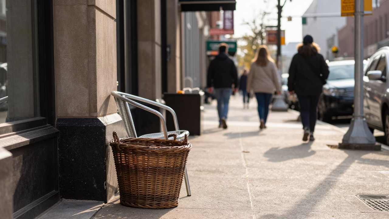 Street Scene in Chicago at The Late Morning Light in in Chicago, Illinois, United States