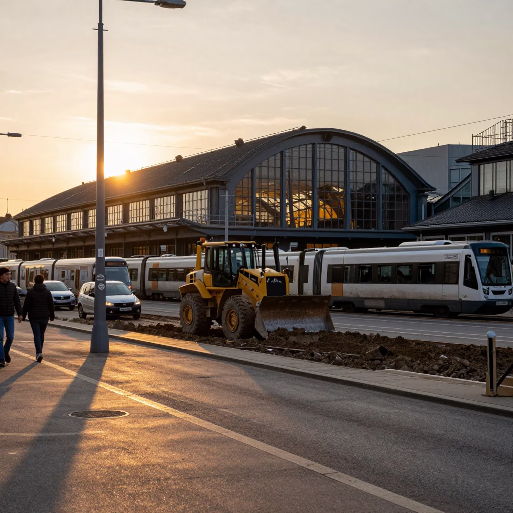 Street Scene in Copenhagen at Golden Hour in in Copenhagen, Denmark