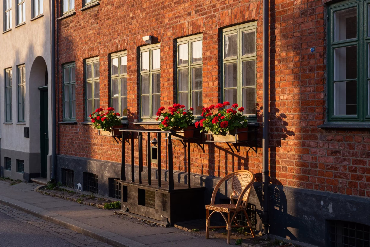 Street Scene in Copenhagen at Golden Hour in in Copenhagen, Denmark