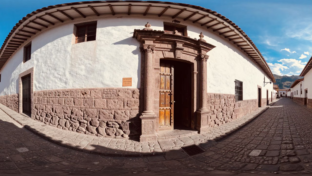 Street Scene in Cusco at The Early Afternoon Light in in Cusco, Peru