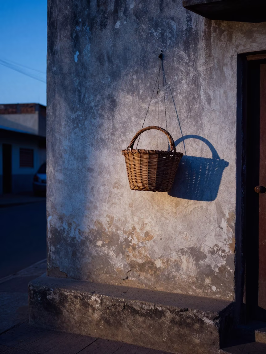 Street Scene in Dakar at The Still Hours Before Dawn Light in in Dakar, Senegal