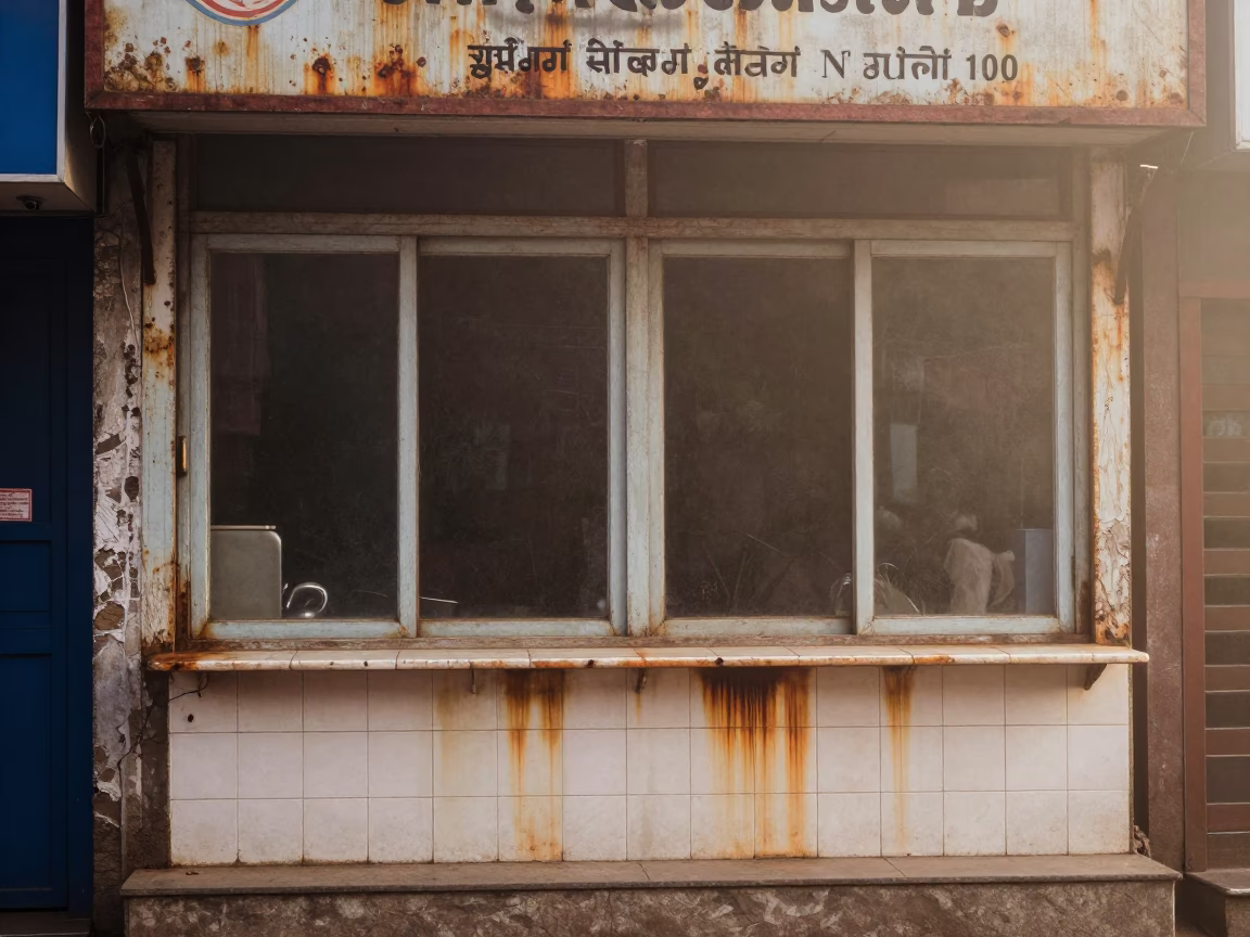 Street Scene in Delhi at The Early Morning Light in in Delhi, India