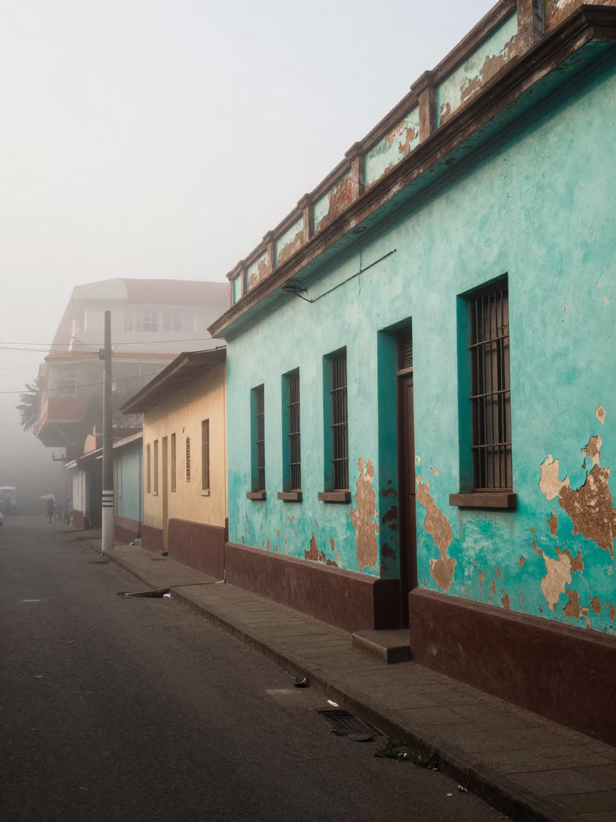 Street Scene in Durban at Dawn Light in in Durban, South Africa