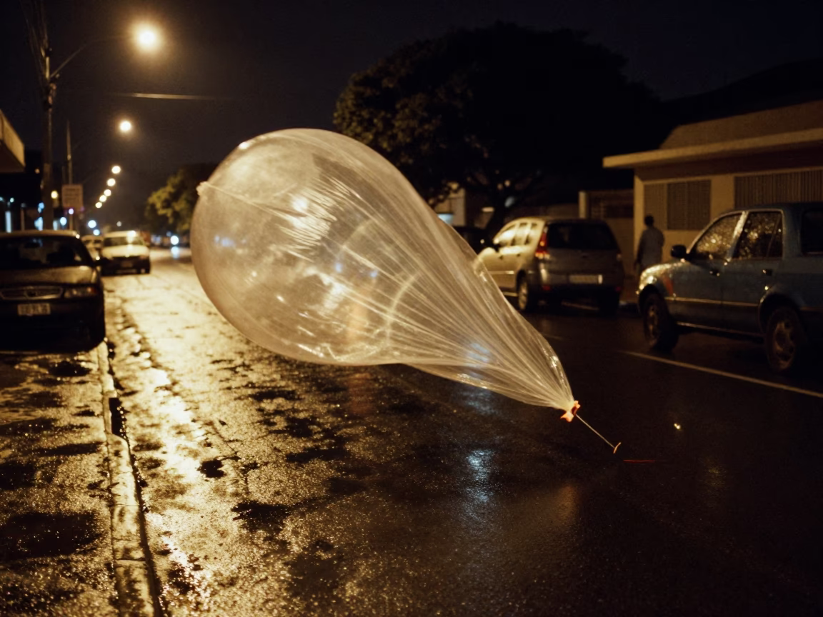 Street Scene in Durban at Deep In The Night Light in in Durban, South Africa
