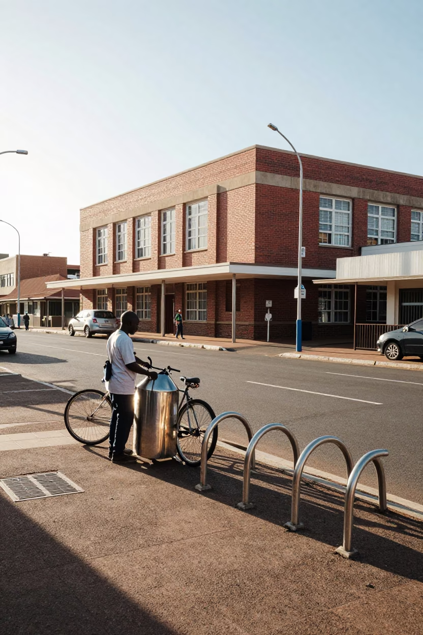 Street Scene in Durban at The Early Afternoon Light in in Durban, South Africa