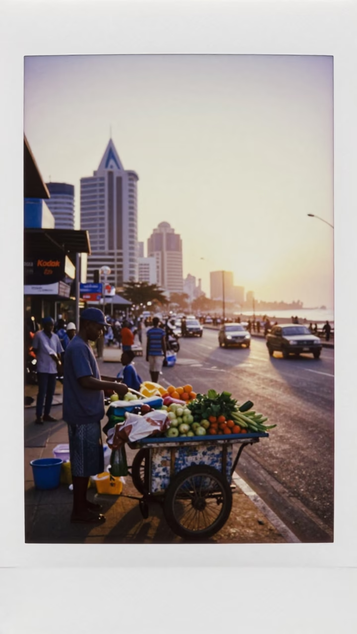 Street Scene in Durban at The Early Morning Light in in Durban, South Africa