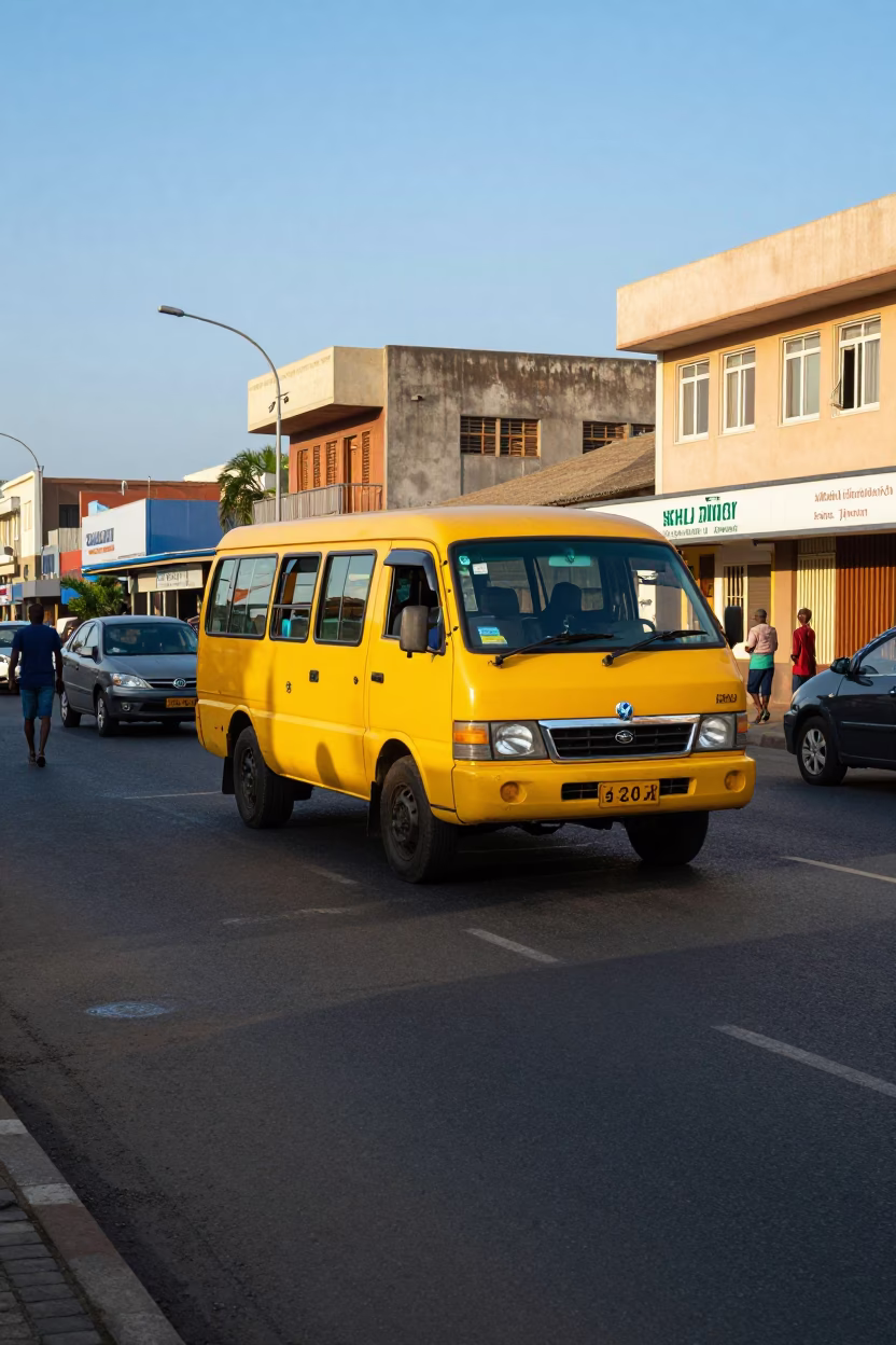 Street Scene in Durban at The Late Afternoon Light in in Durban, South Africa