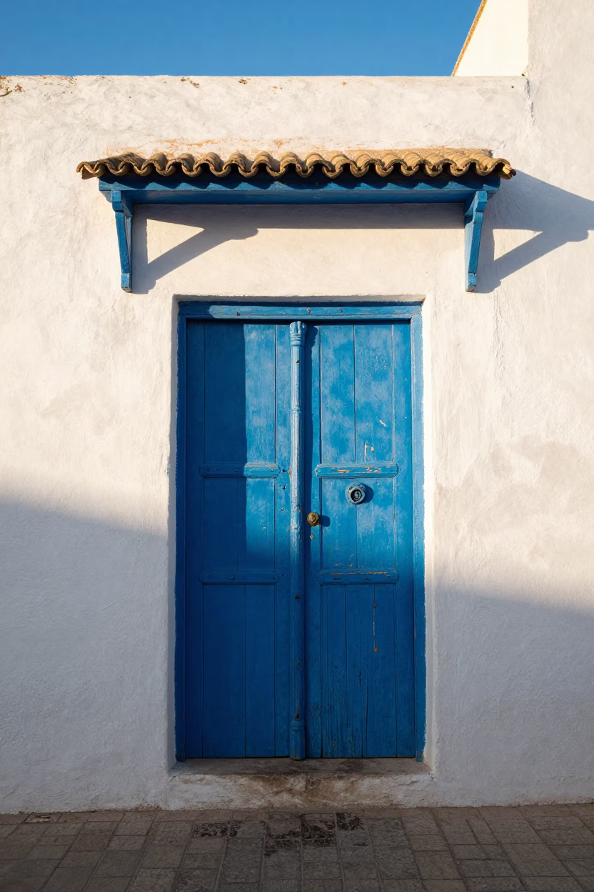 Street Scene in Essaouira at Clear Late-afternoon Light in in Essaouira, Morocco