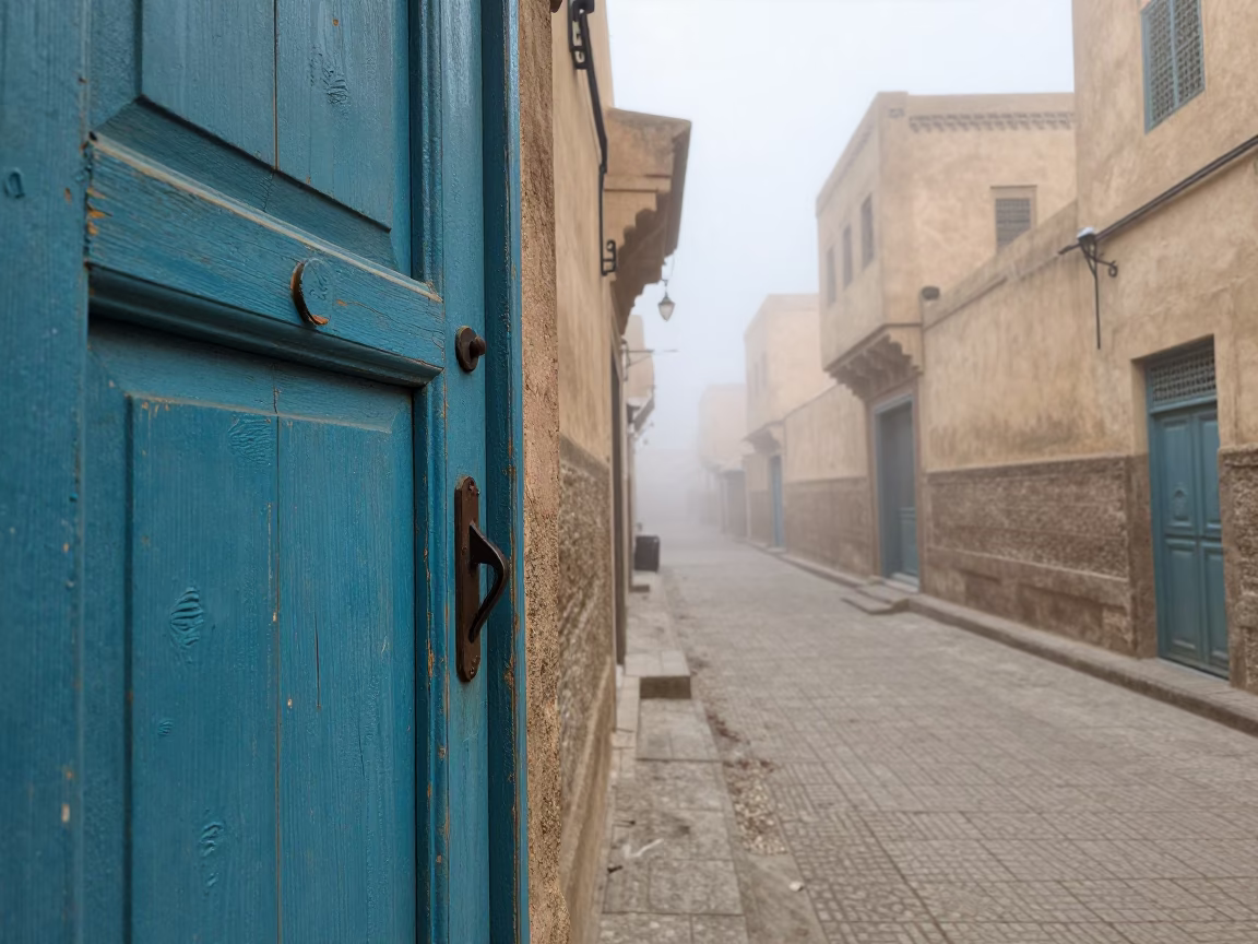 Street Scene in Fez at Dawn Light in in Fez, Morocco