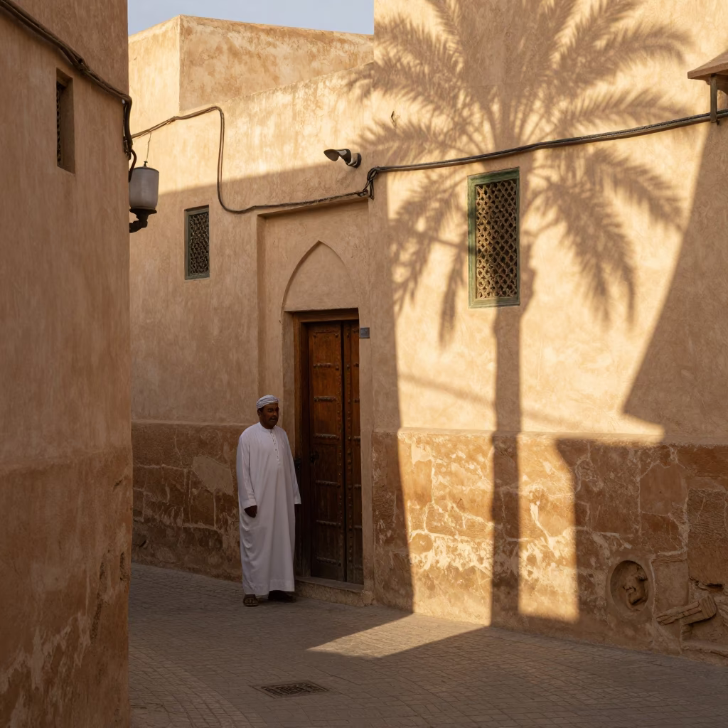 Street Scene in Fez at The Late Afternoon Light in in Fez, Morocco