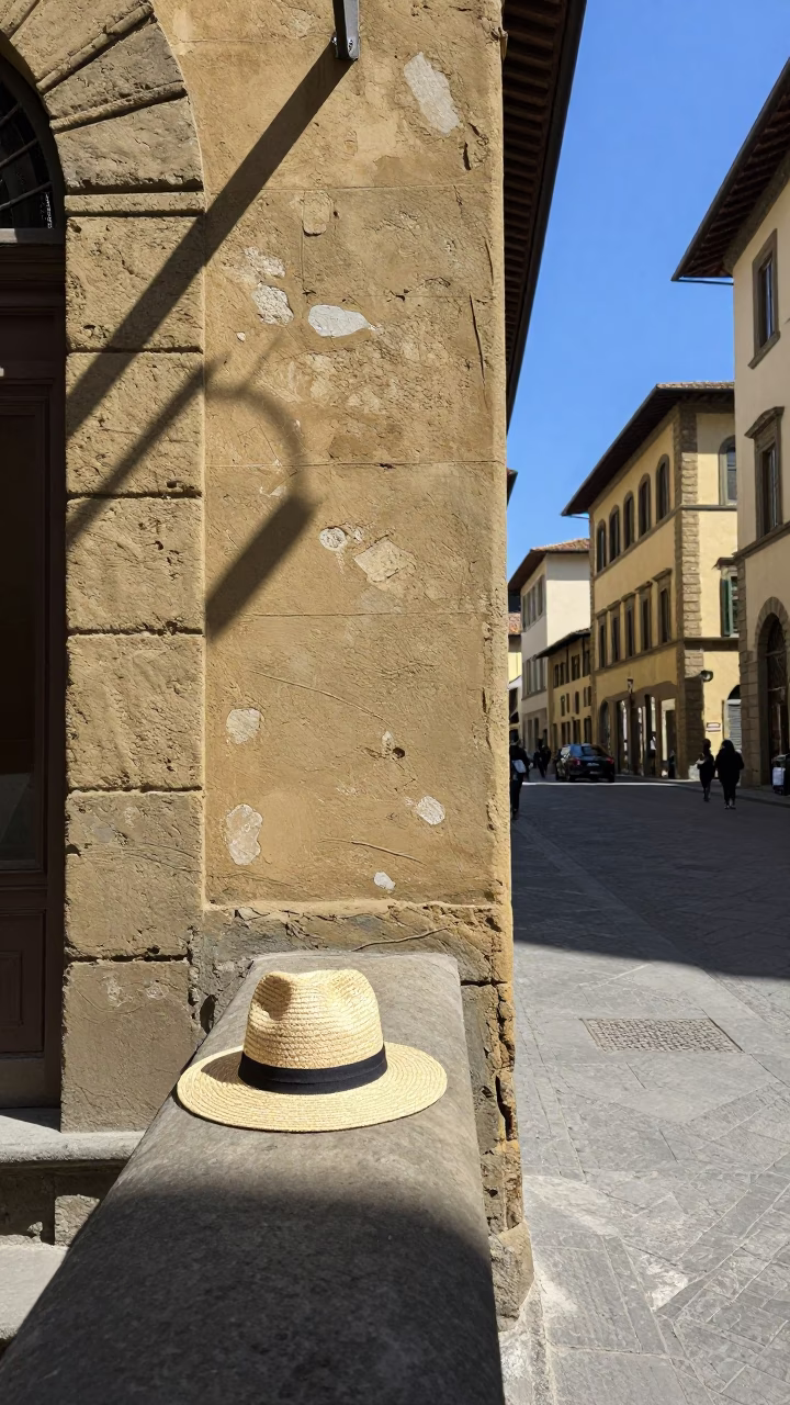 Street Scene in Florence at Afternoon Light in in Florence, Italy