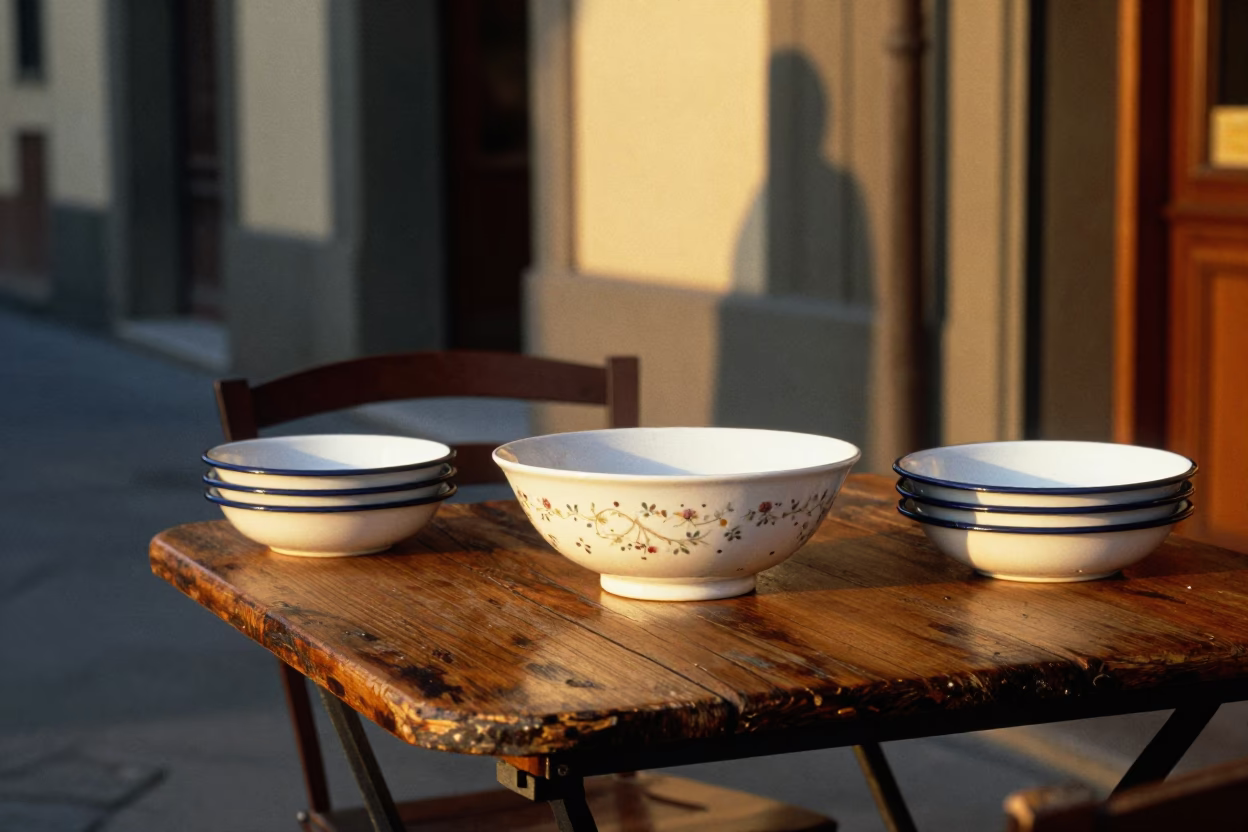 Street Scene in Florence at Honeyed Evening Light in in Florence, Italy