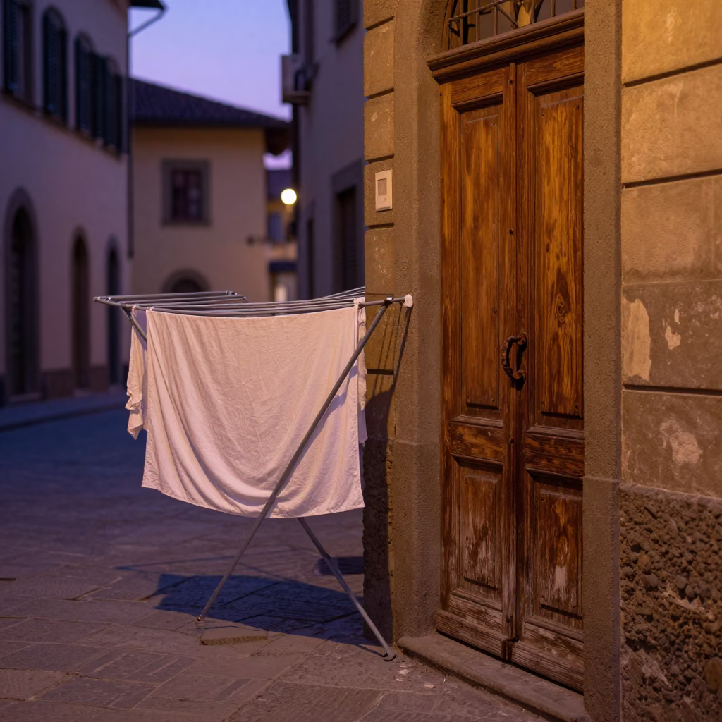 Street Scene in Florence at Twilight in in Florence, Italy