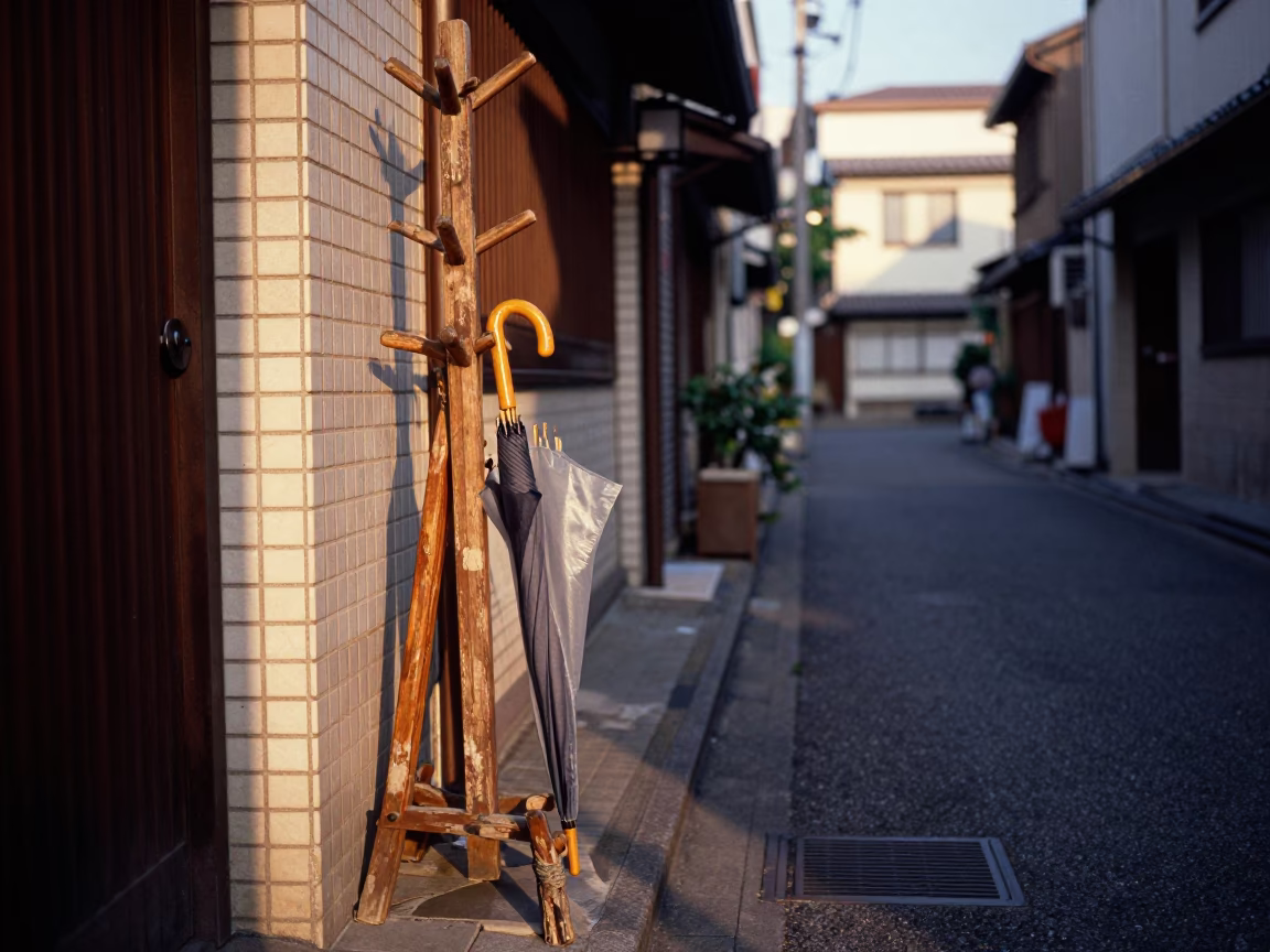Street Scene in Fukuoka at The Late Afternoon Light in in Fukuoka, Japan