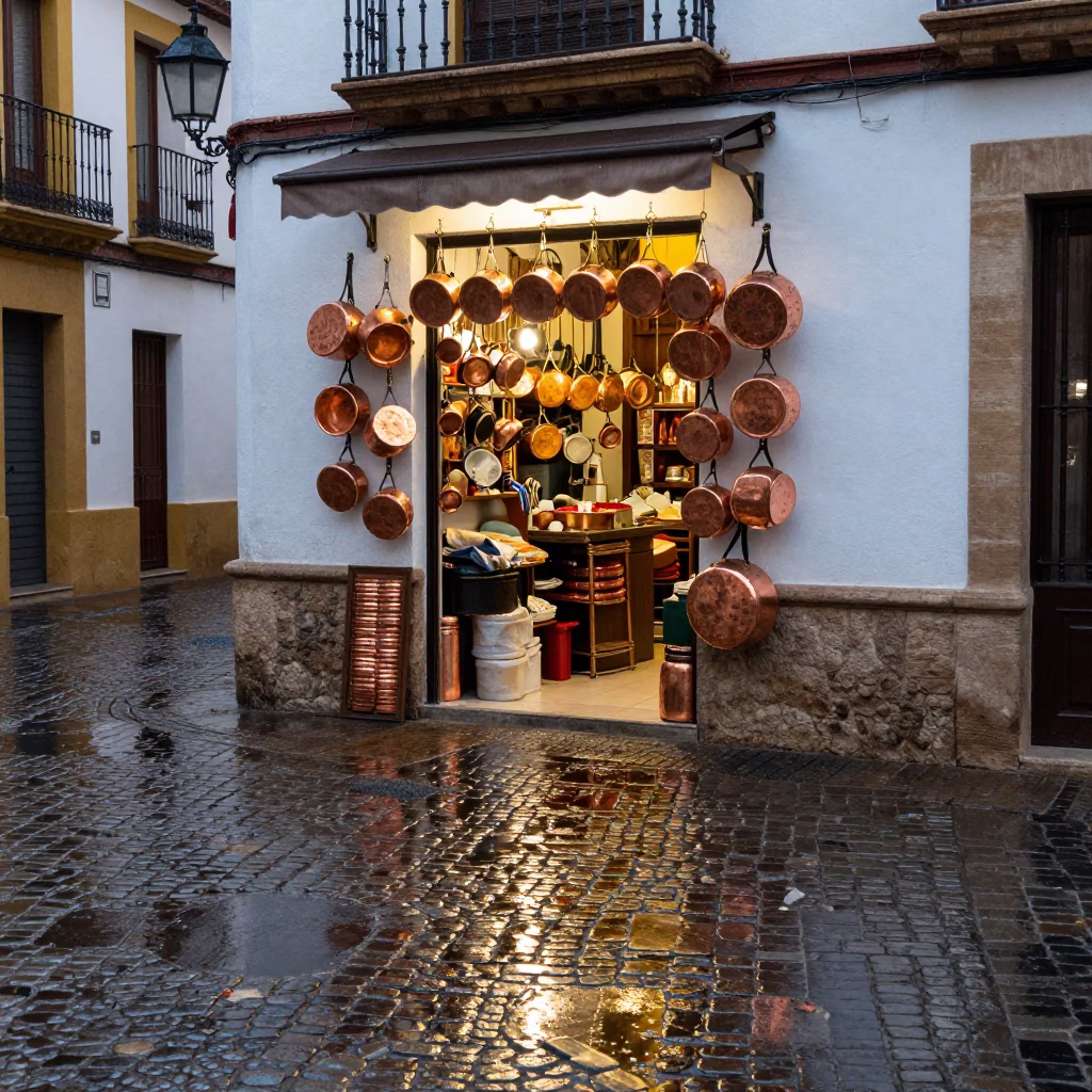 Street Scene in Granada at First Light in in Granada, Spain