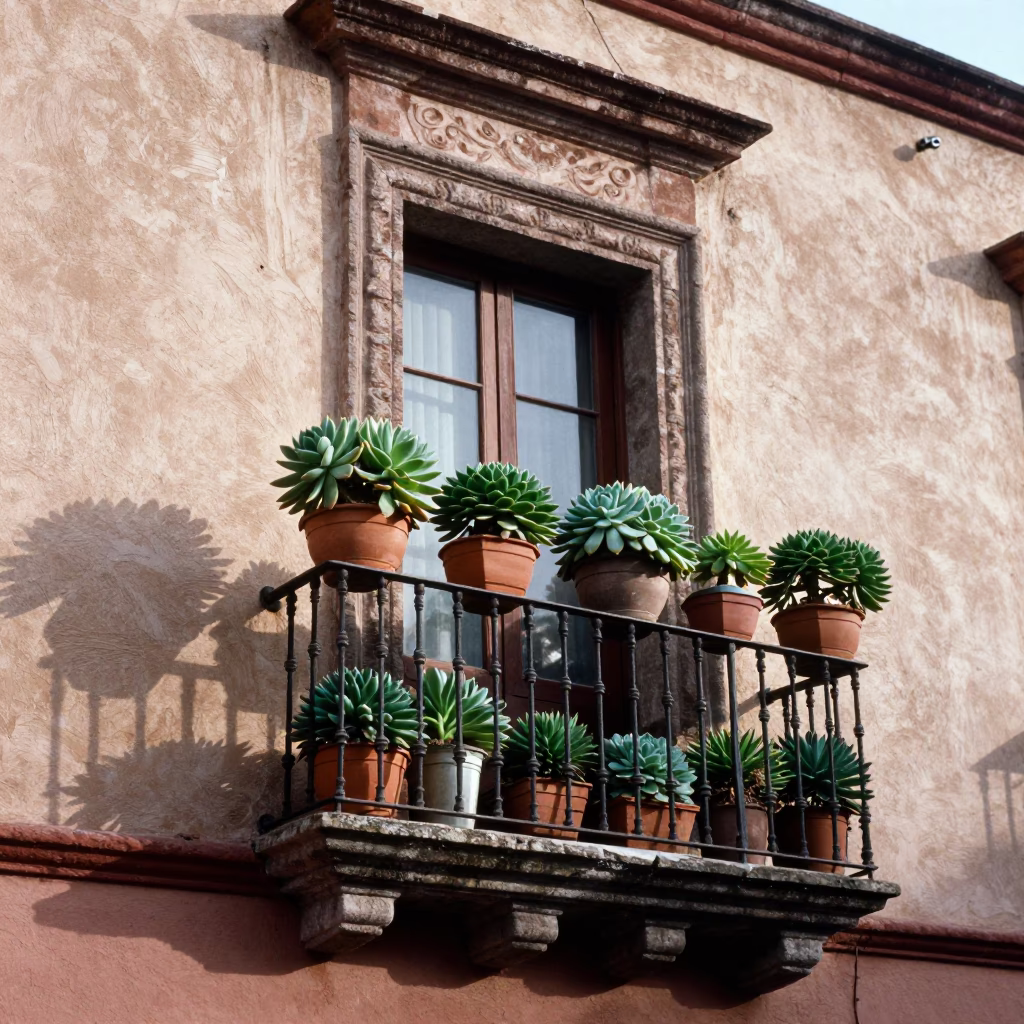 Street Scene in Guadalajara at As First Light Reaches The Scene in in Guadalajara, Mexico