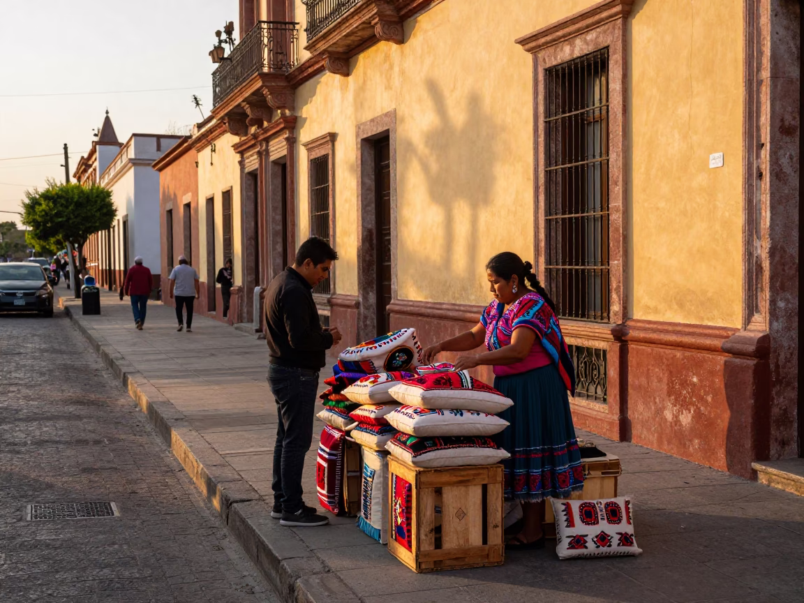 Street Scene in Guadalajara at Golden Hour in in Guadalajara, Mexico