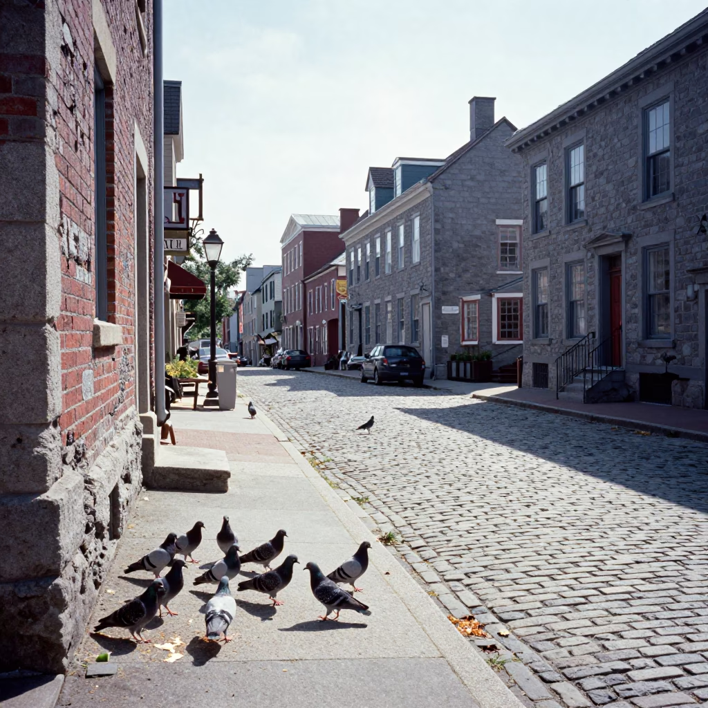 Street Scene in Halifax at Late Morning Light in in Halifax, Nova Scotia, Canada