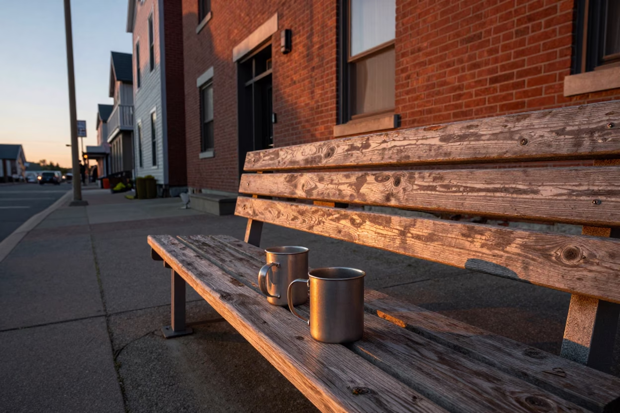 Street Scene in Halifax at Sunset Light in in Halifax, Nova Scotia, Canada