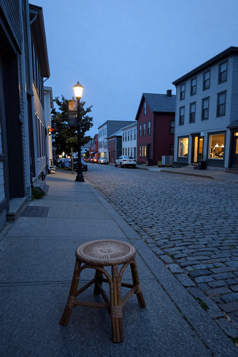 Street Scene in Halifax at Twilight in in Halifax, Nova Scotia, Canada