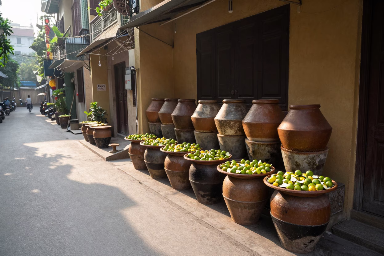 Street Scene in Hanoi in in Hanoi, Vietnam