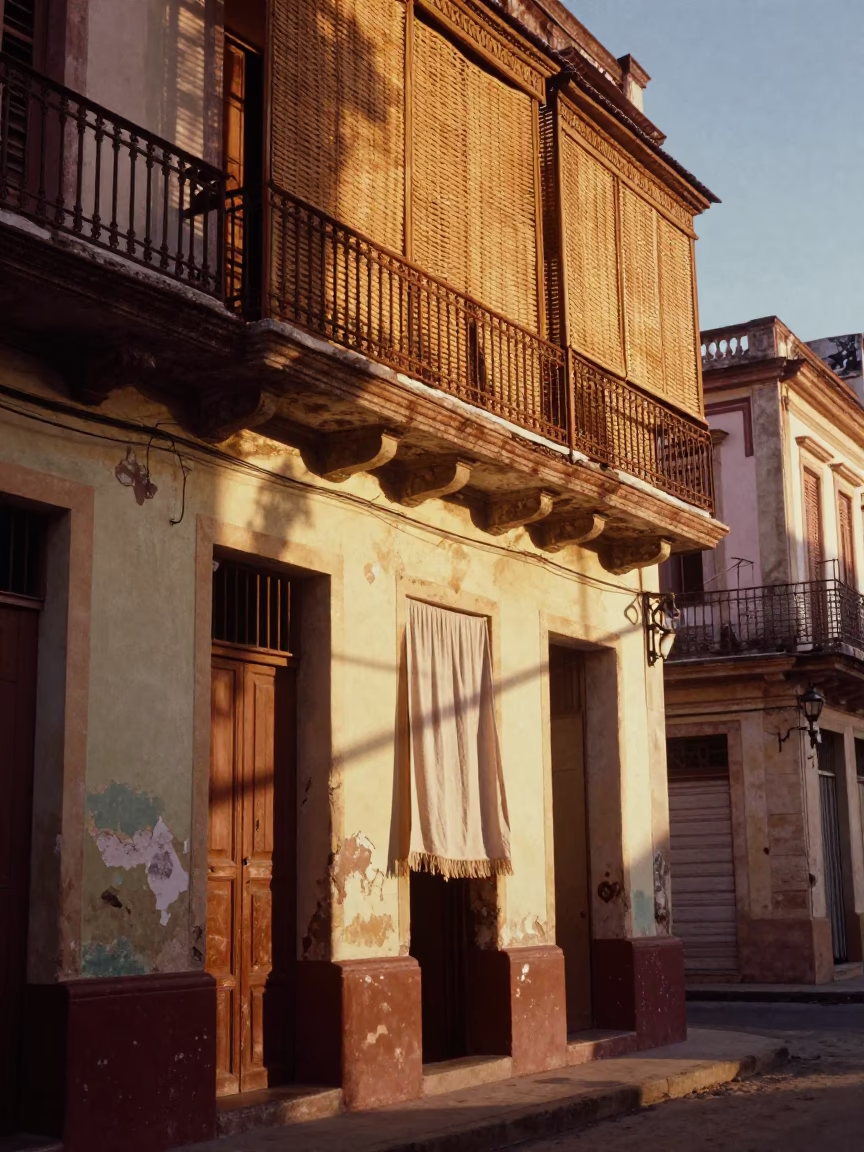 Street Scene in Havana at Honeyed Evening Light in in Havana, Cuba