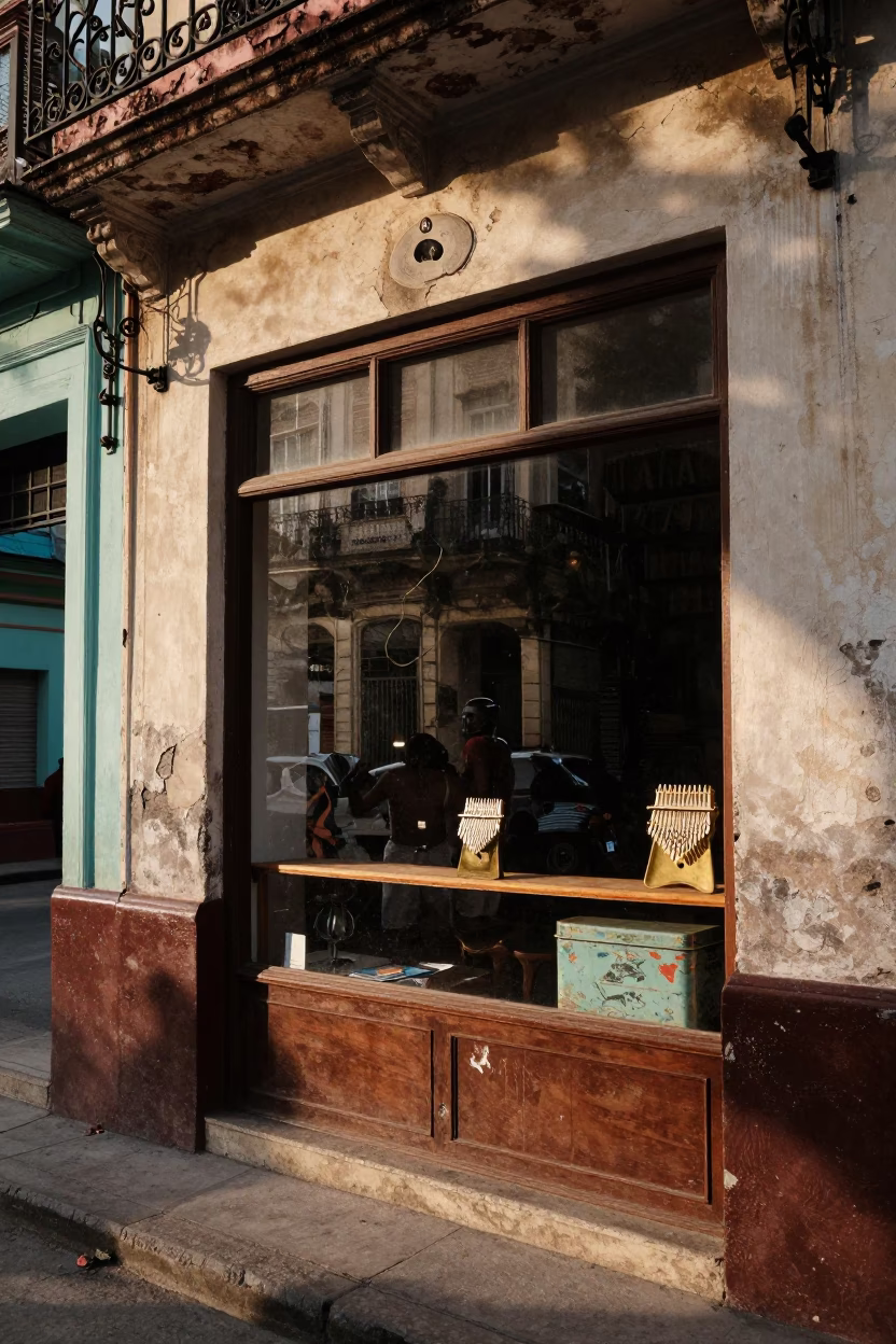 Street Scene in Havana at The Late Afternoon Light in in Havana, Cuba