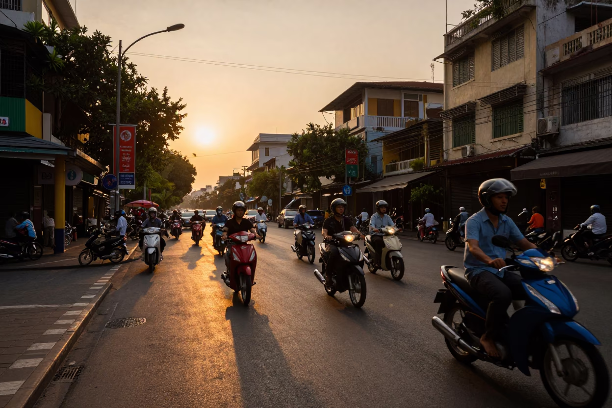 Street Scene in Ho Chi Minh City in in Ho Chi Minh City, Vietnam