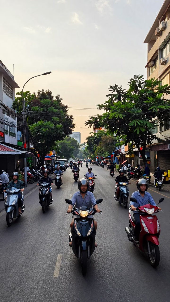 Street Scene in Ho Chi Minh City in in Ho Chi Minh City, Vietnam