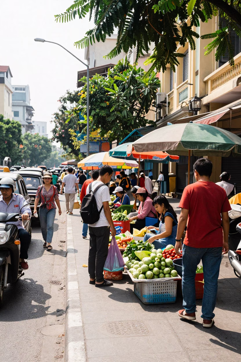 Street Scene in Ho Chi Minh City in in Ho Chi Minh City, Vietnam
