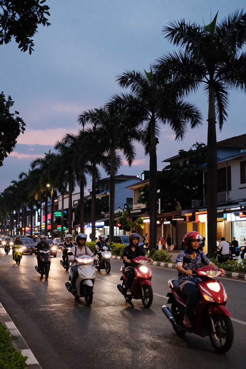 Street Scene in Ho Chi Minh City in in Ho Chi Minh City, Vietnam