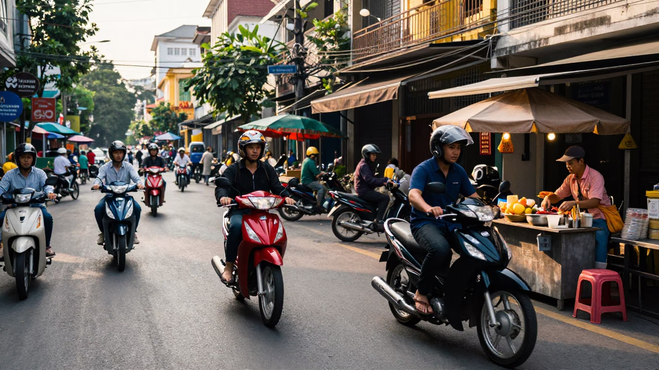 Street Scene in Ho Chi Minh City in in Ho Chi Minh City, Vietnam