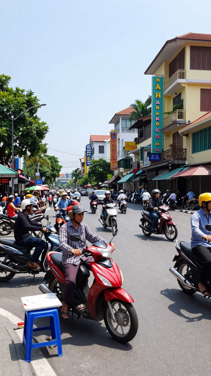 Street Scene in Ho Chi Minh City in in Ho Chi Minh City, Vietnam