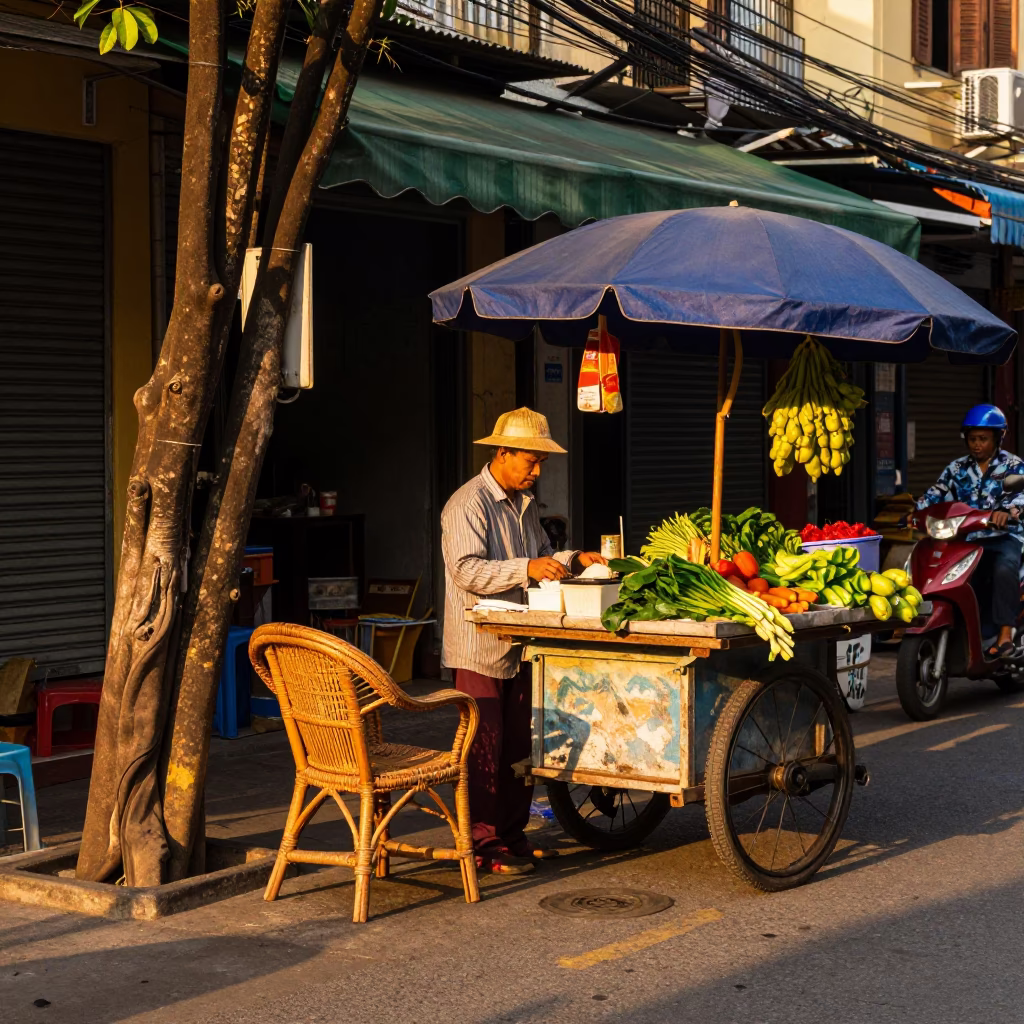 Street Scene in Ho Chi Minh City in in Ho Chi Minh City, Vietnam