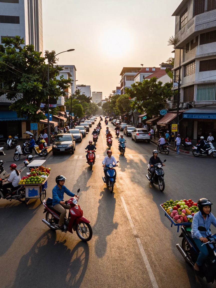 Street Scene in Ho Chi Minh City in in Ho Chi Minh City, Vietnam