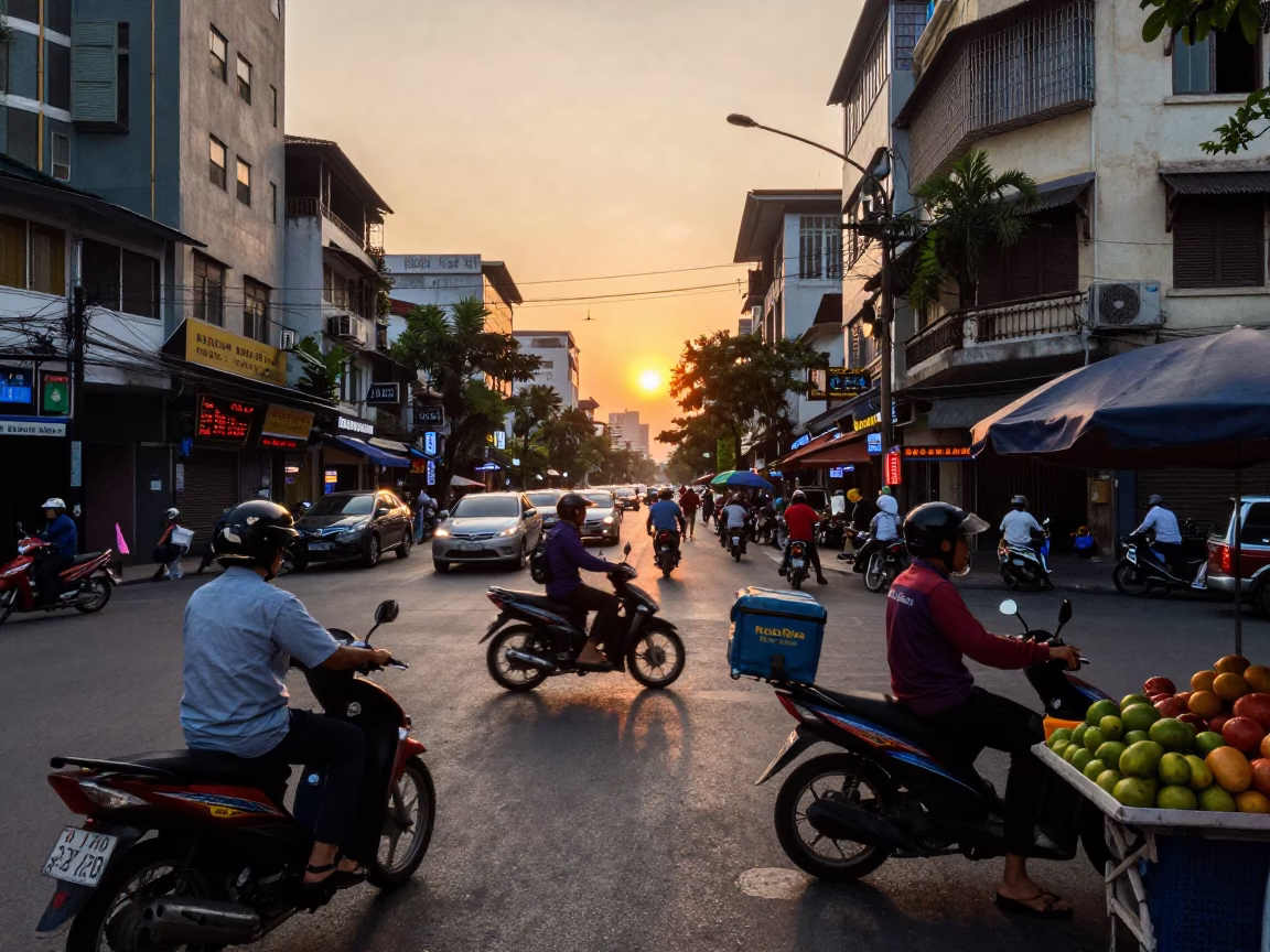 Street Scene in Ho Chi Minh City in in Ho Chi Minh City, Vietnam