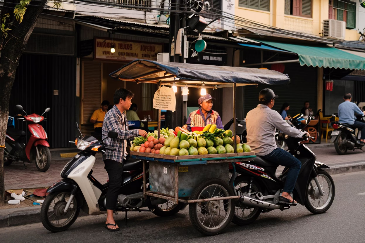 Street Scene in Ho Chi Minh City in in Ho Chi Minh City, Vietnam