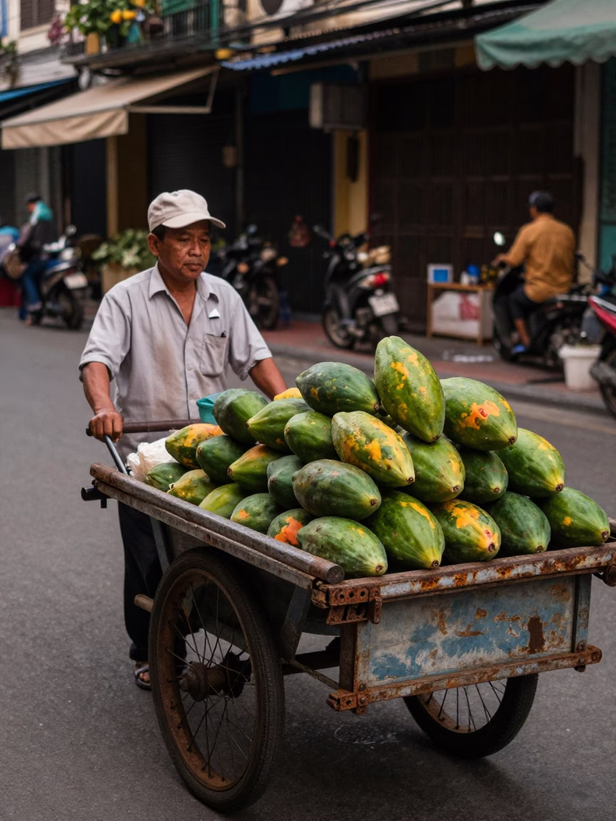 Street Scene in Ho Chi Minh City in in Ho Chi Minh City, Vietnam