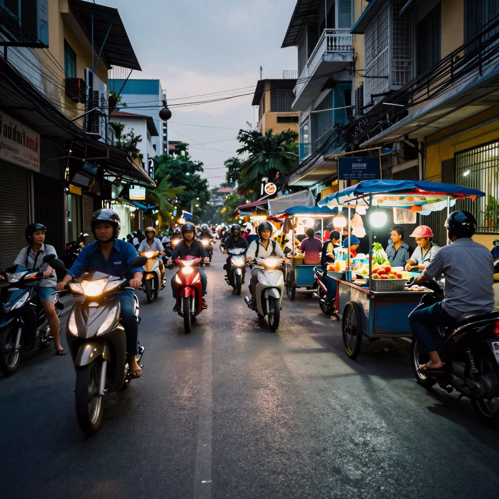 Street Scene in Ho Chi Minh City in in Ho Chi Minh City, Vietnam