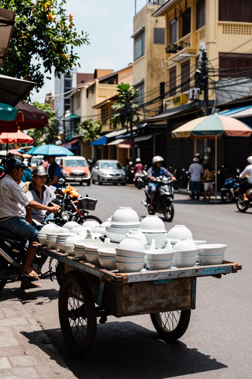 Street Scene in Ho Chi Minh City in in Ho Chi Minh City, Vietnam