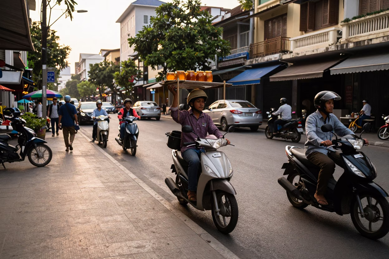 Street Scene in Ho Chi Minh City in in Ho Chi Minh City, Vietnam