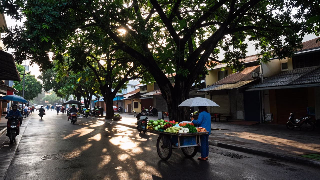 Street Scene in Ho Chi Minh City in in Ho Chi Minh City, Vietnam