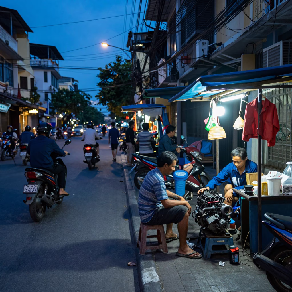 Street Scene in Ho Chi Minh City in in Ho Chi Minh City, Vietnam